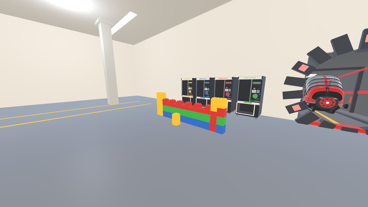 The brick machines and a castle in the laboratory